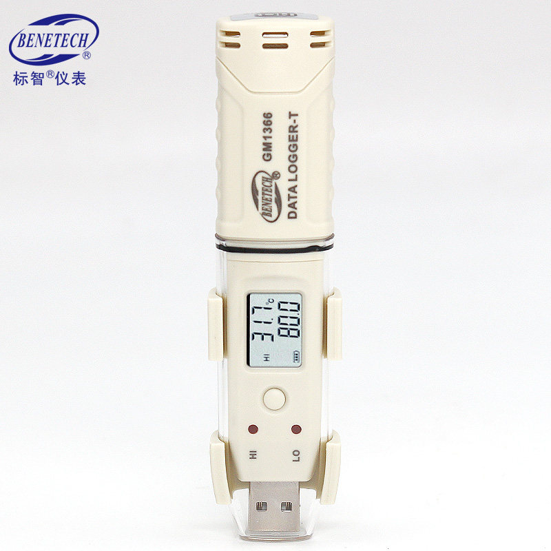 标智GM1365温度湿度记录仪 数字温度计湿度计 露点仪环境温湿表 - 图1