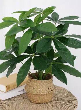 高端假绿植盆栽客厅卧室发财树
