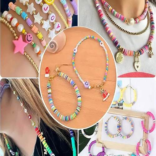 7200 pcs Preppy Friendship Bracelet Making Kit with Polymer - 图2