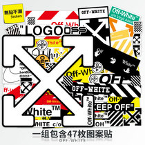 Large sheet of 47 offers-white personality Chauffaters laptop fridge skateboard suitcase stickers