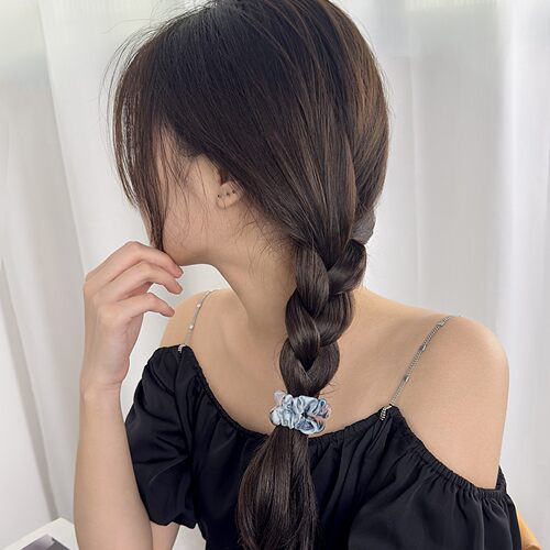 【3件8折】桑蚕丝真丝发圈女高级感头绳2026新款小肠皮筋扎头发绳 - 图2