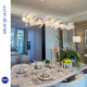 Italian designer ginkgo leaf chandelier living room dining room bar lamp island dining room art stairwell chandelier