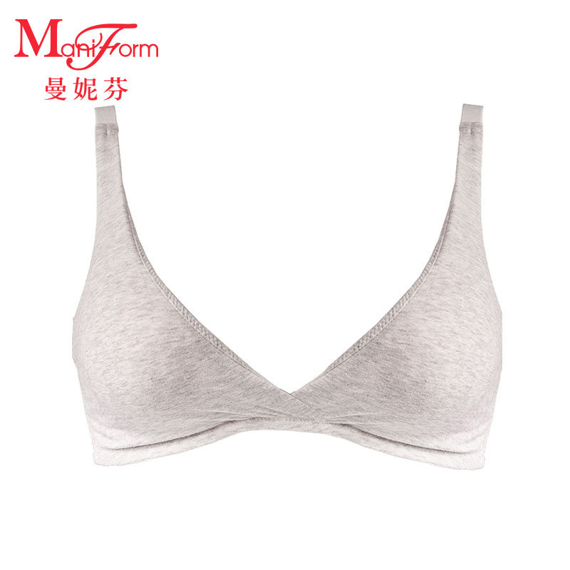 曼妮芬前交叉式无钢圈含插垫围文胸 曼妮芬哺乳文胸