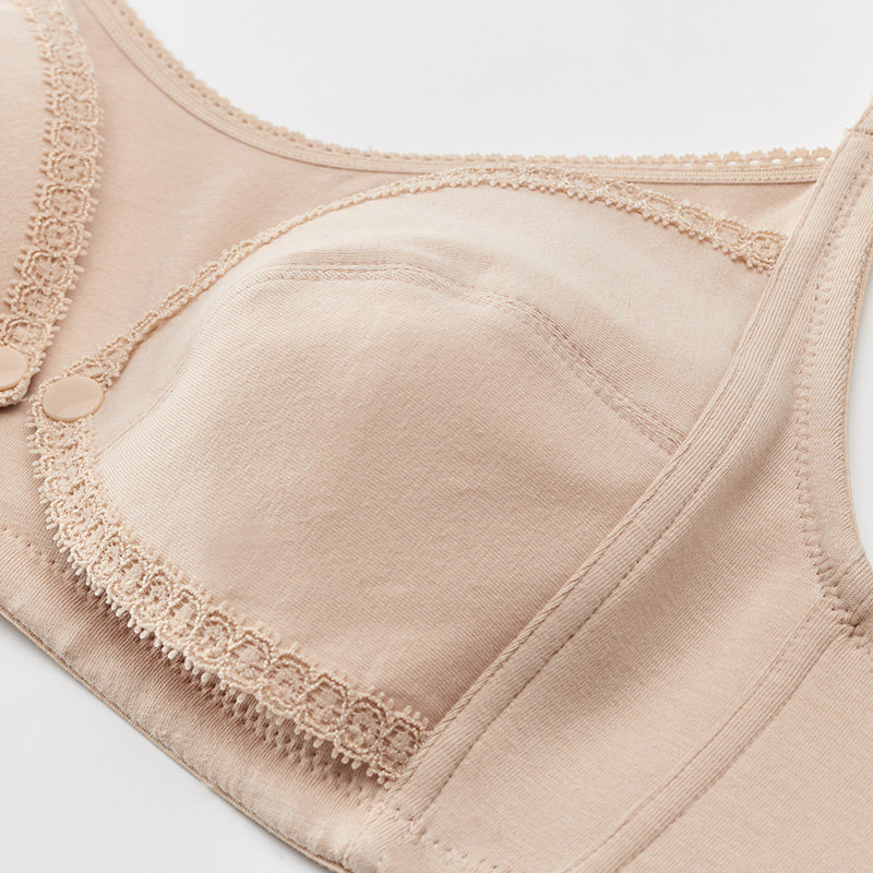 曼妮芬前开扣无钢圈哺乳薄棉款文胸 曼妮芬哺乳文胸