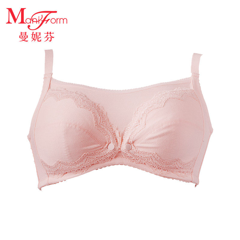 曼妮芬孕妇前开扣无钢圈吸汗抹胸 曼妮芬哺乳文胸