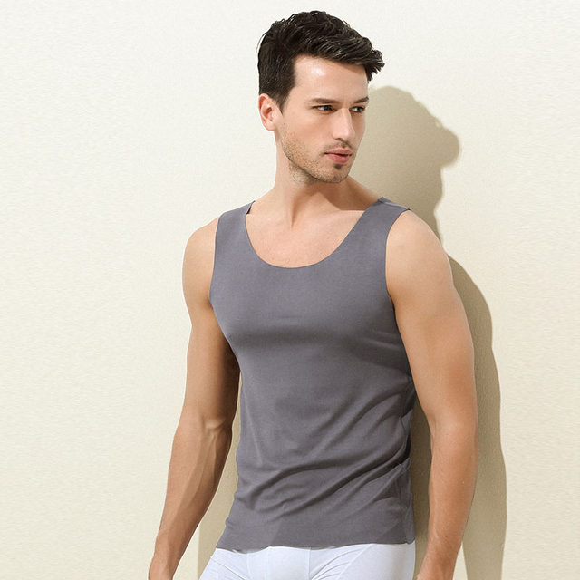 60pcs Modal Men's Seamless Bottoming Vest