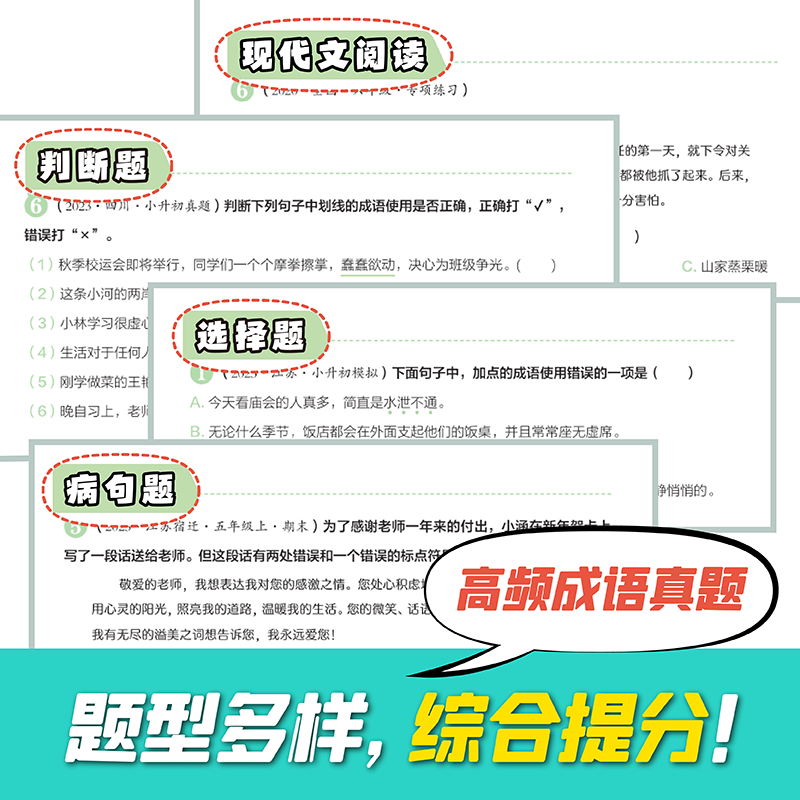 被误解的成语小学生语文高频易错题集积累本252个成语大全带解释注释故事漫画人教版笔记专项训练知识点汇总同步开心教育