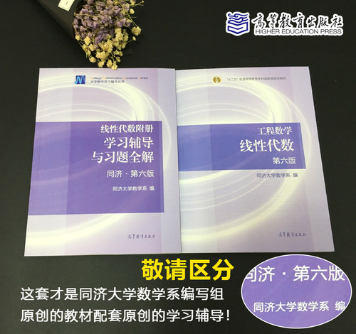 同济7版 工程数学 线性代数 第七版 教材+学习辅导与习题全解 同济大学第七版 高等教育出版社 同济线性代数第7版 线代书 考研数学 - 图0