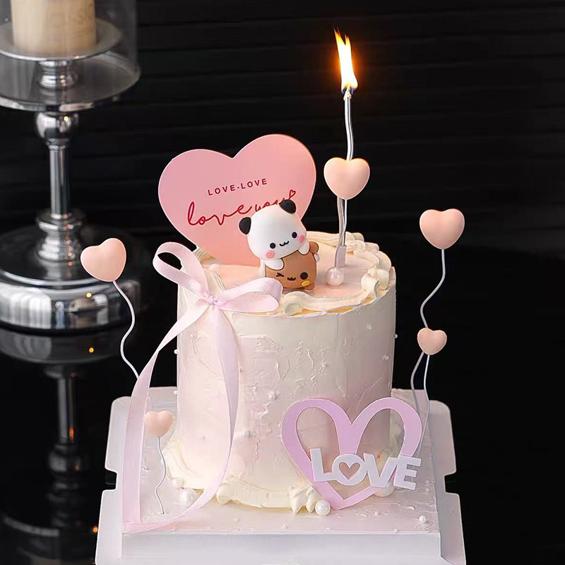 2.14网红情人节一二布布蛋糕装饰摆件爱心love告白卡片装扮插件,淘宝优惠券,粉丝福利购,淘宝优惠卷