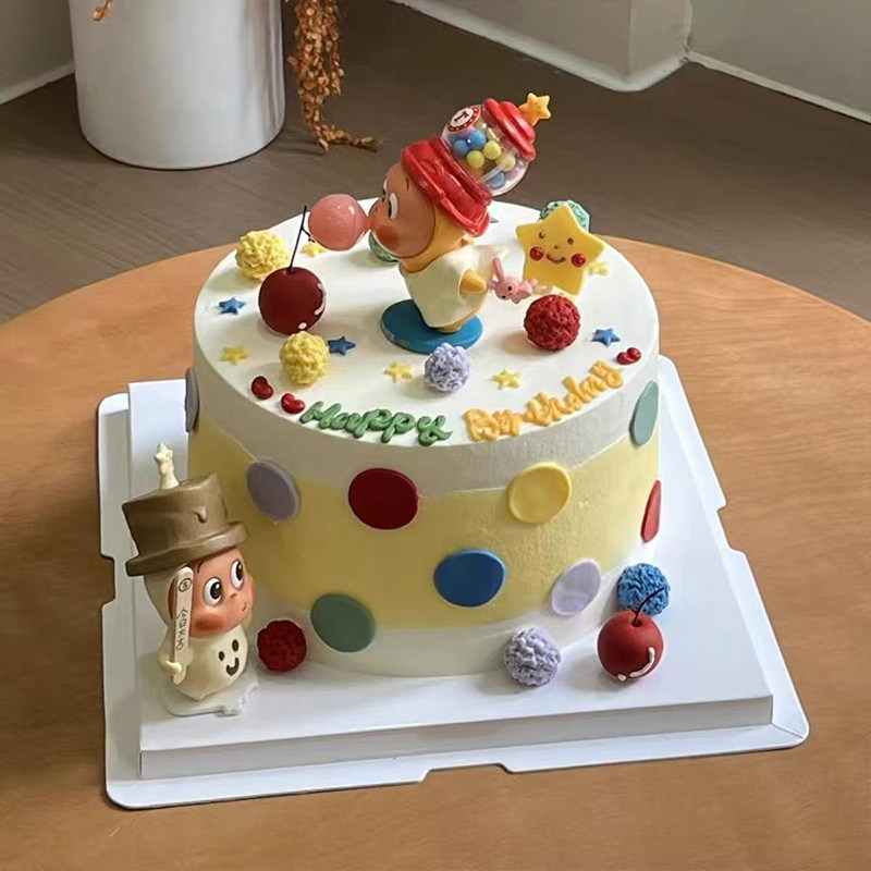 网红卡通可爱跷跷板星星人蛋糕装饰摆件儿童生日多彩小球甜品装扮,淘宝优惠券,粉丝福利购,淘宝优惠卷