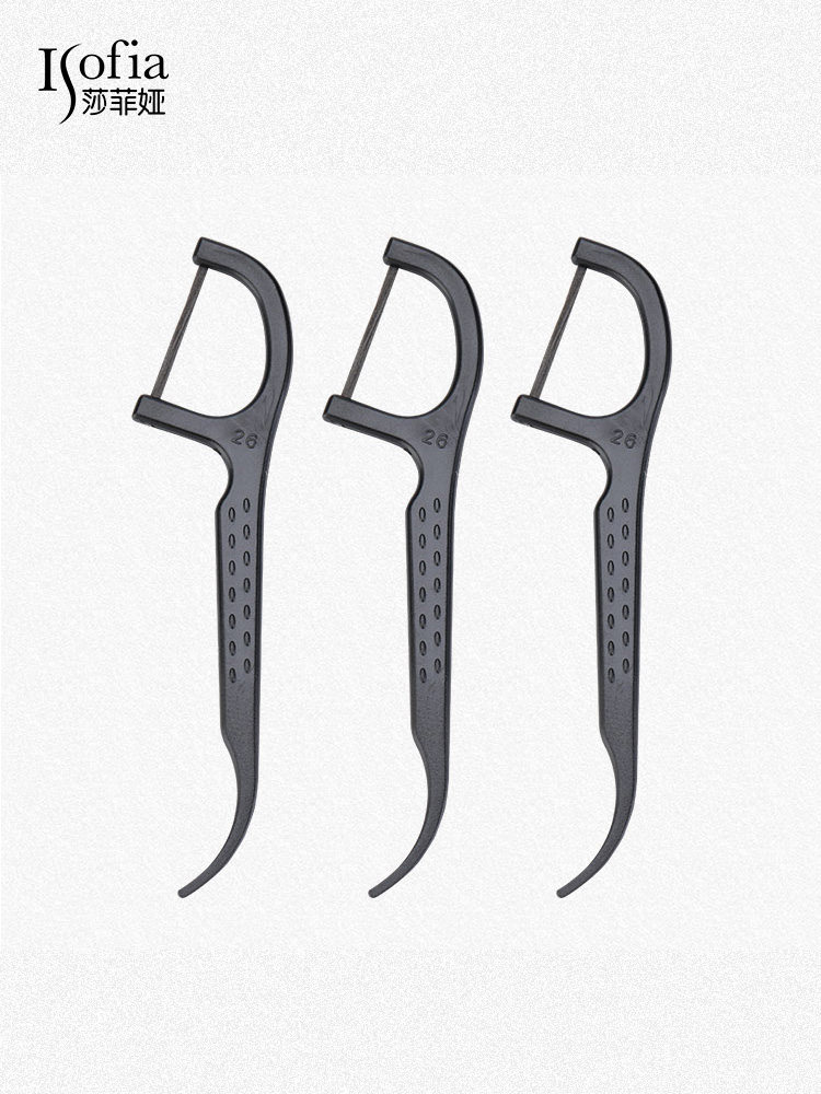 莎菲娅竹炭扁线护理10盒包邮牙线棒 莎菲娅牙线/牙线棒