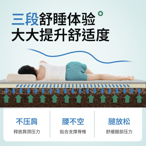 政府补贴15%|塞菲雅大自然护脊乳胶可定制山棕床垫防螨软硬可拆卸 - 图1