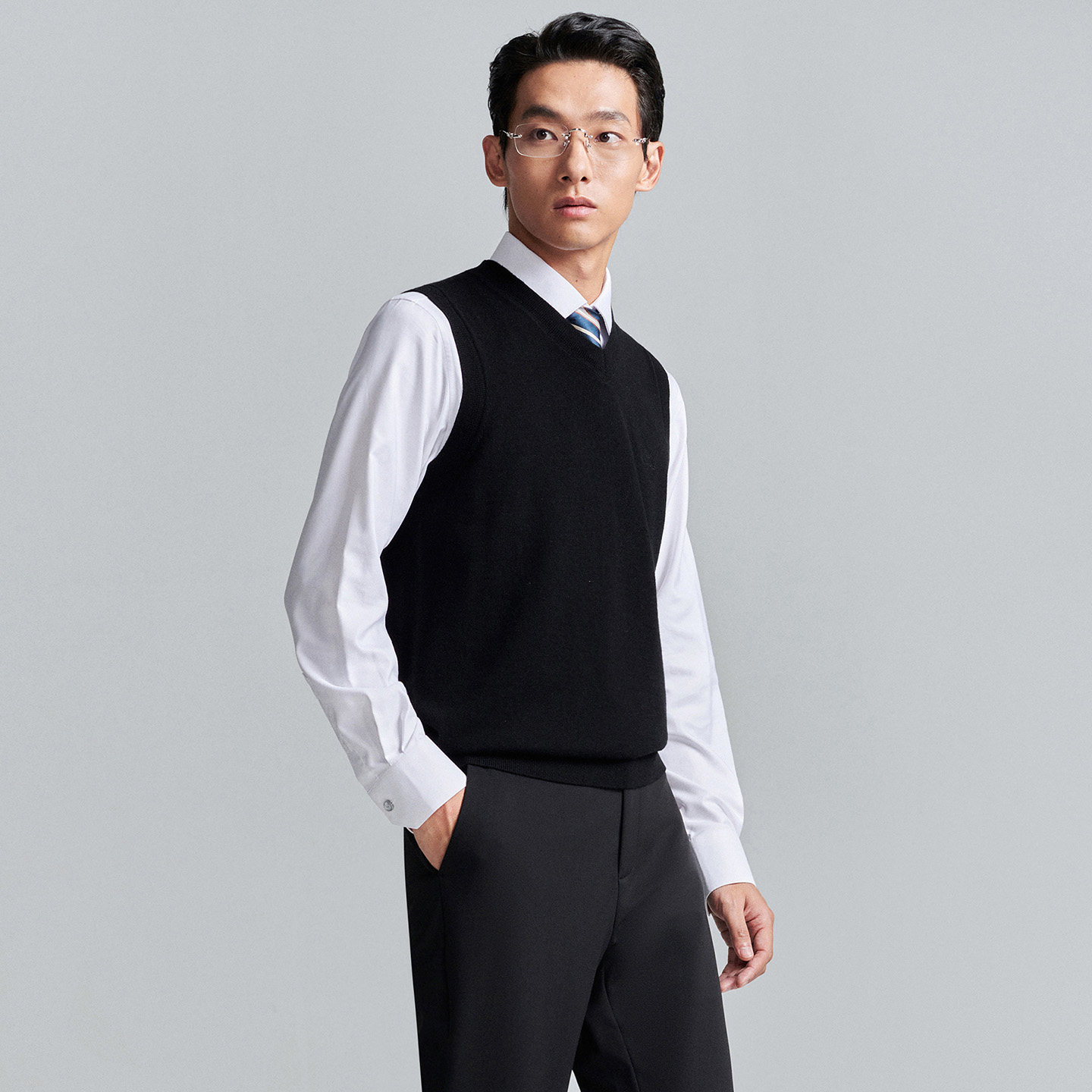 【100%羊毛背心】报喜鸟秋季新款商务休闲男士打底针织衫内搭马甲,淘宝优惠券,粉丝福利购,淘宝优惠卷