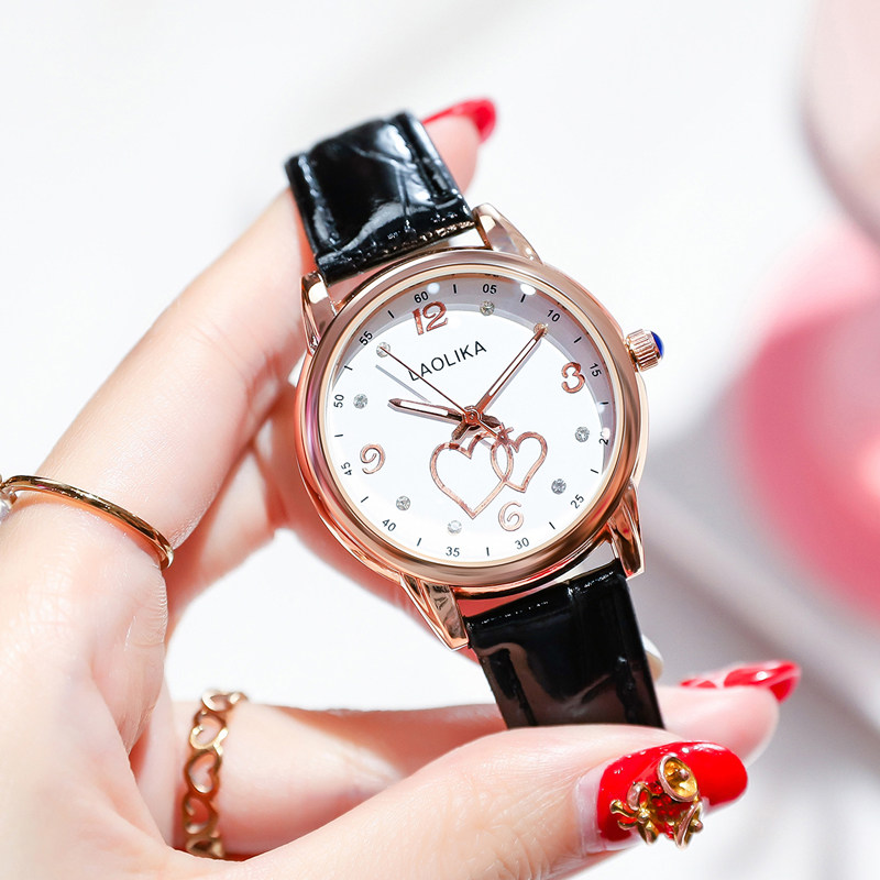 闺蜜生日礼物可爱休闲夜光学生表 劳利卡手表国产腕表