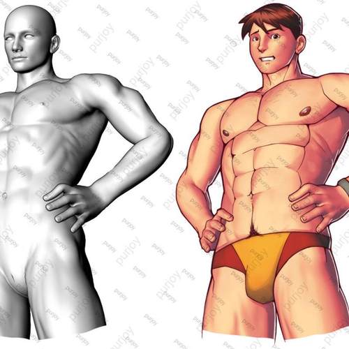 【CSP素材】3d人体各种体型模型集合 - 图1