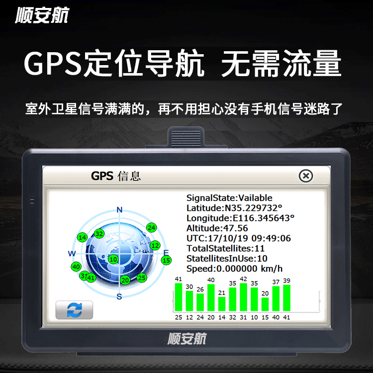 【包邮】5寸7寸便携导航仪电子狗一体机车载GPS汽车音乐不要流量 - 图1