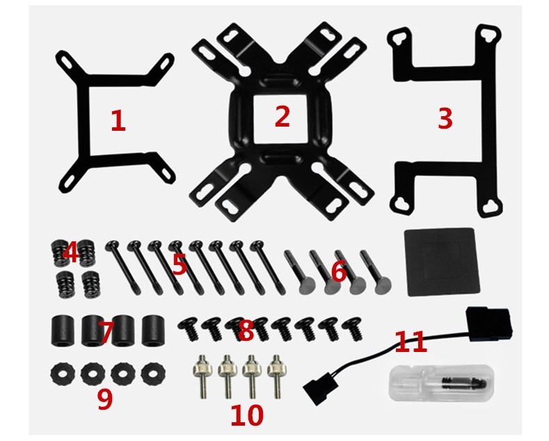 MSI微星MAGCoreLiquid寒冰C360P240 B670水冷散热扣具AM4配件1700-图1