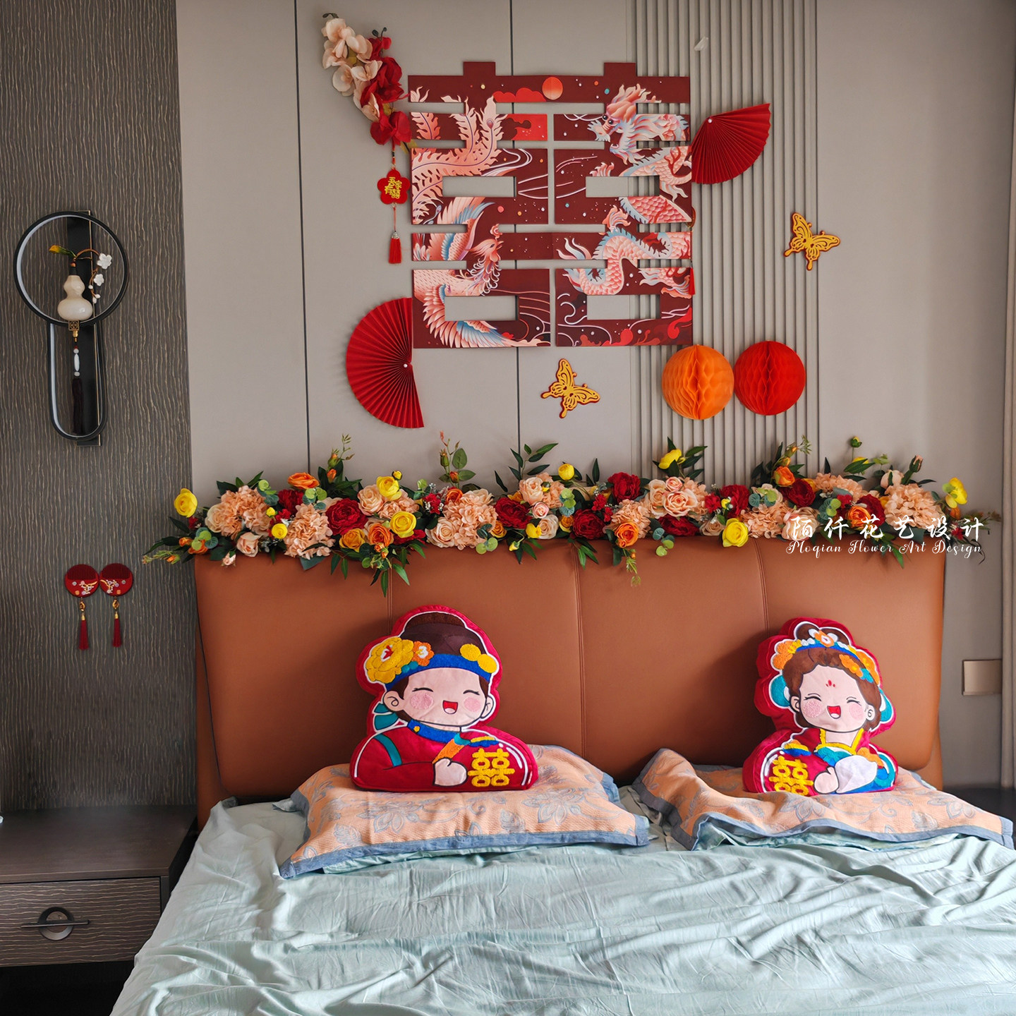 婚房布置新房仿真花艺婚礼卧室房间床头花客厅沙发装饰结婚用品,淘宝优惠券,粉丝福利购,淘宝优惠卷