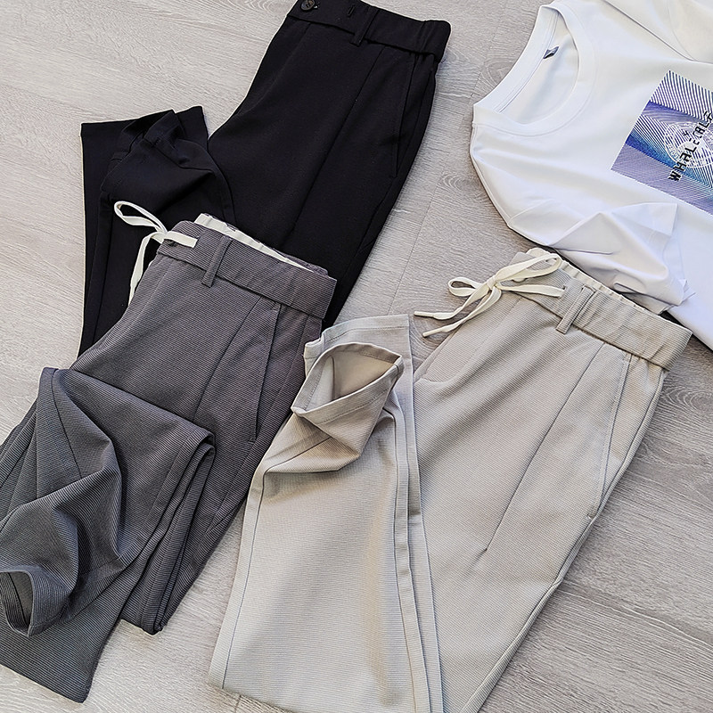 自然垂坠！莱赛尔天丝！2023年男士夏季休闲天丝面料通勤百搭卫裤,淘宝优惠券,粉丝福利购,淘宝优惠卷