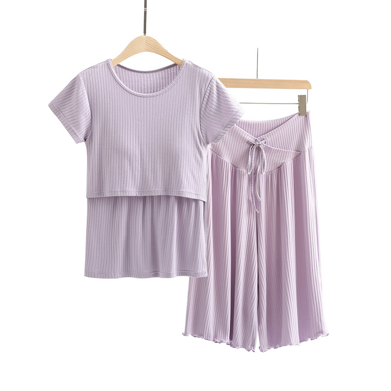 6月份7产后月子服喂奶夏季睡衣 若恬家居服套装