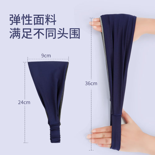 运动发带女跑步吸汗头带健身头巾护额头套加宽瑜伽头戴防汗止汗带 - 图2