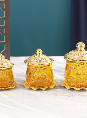 家用佛前供水杯沐德琉璃