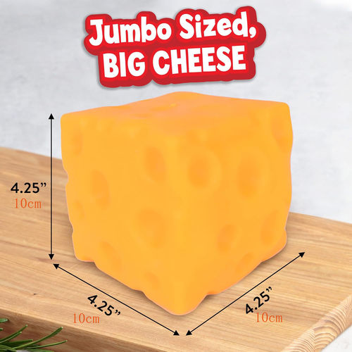 1pc Extra Large Squishy Squeeze Cheese Block Stress Ball toy - 图3
