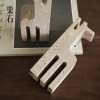 Wabi-sabi style resin imitation travertine bookend creative bookends