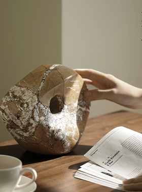 栗石大理石几何艺术酒柜装饰摆件