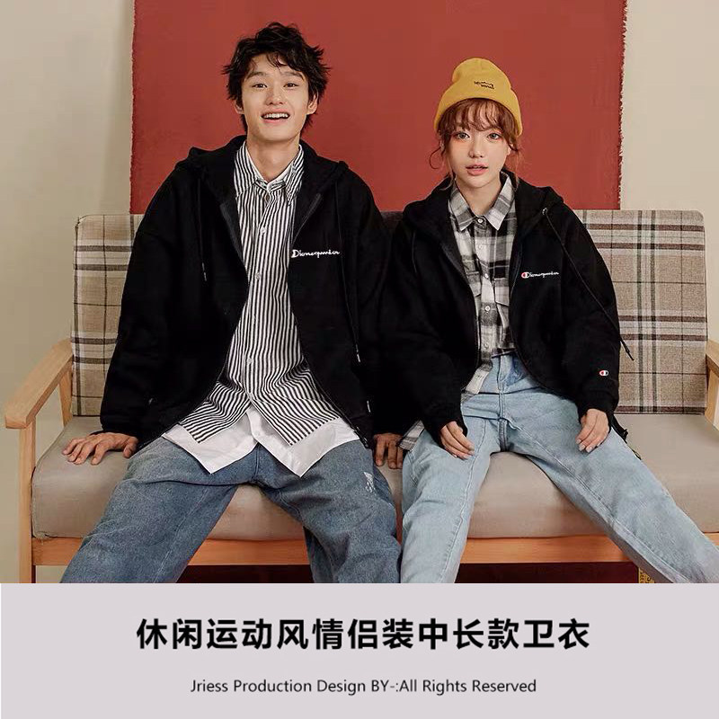 春秋装薄款冠军卫衣女拉链宽松开衫 蕾芬杨卫衣/绒衫