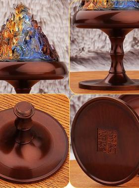 2026黄铜七彩琉璃火焰博山炉家居书房客厅香薰炉金属工艺品铜摆件