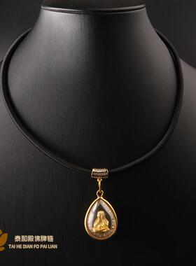 2026泰国佛牌链子短款颈链锁骨4毫米粗镀金微镶钻套头松紧拉伸弹