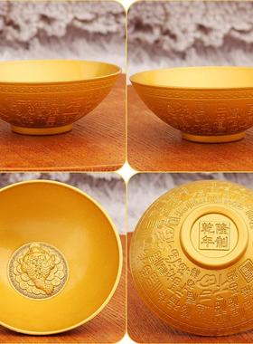 2026百福金碗周岁抓周道具合金电镀袖珍小金碗聚财旅游景点工艺品