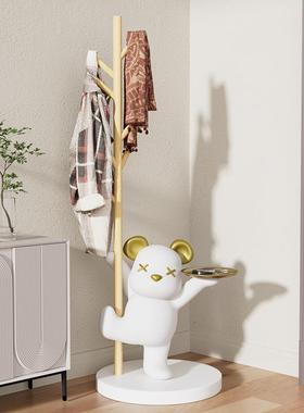 2026暴力熊衣帽架落地大摆件实木现代轻奢客厅卧室装饰乔迁新居礼