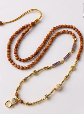 2026泰伽泰国佛牌链子檀木经文锁骨链新中式4mm细链子唐卡吊坠配