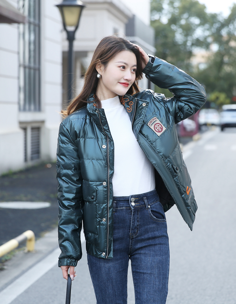 品牌工厂亏清仓！商场好货！高级90白鸭绒立领夹克式男女羽绒服