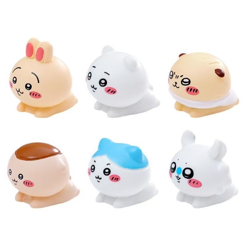 电动车日系古早摆件超萌治愈chiikawa吉伊卡哇树脂桌面可爱桌摆 - 图1