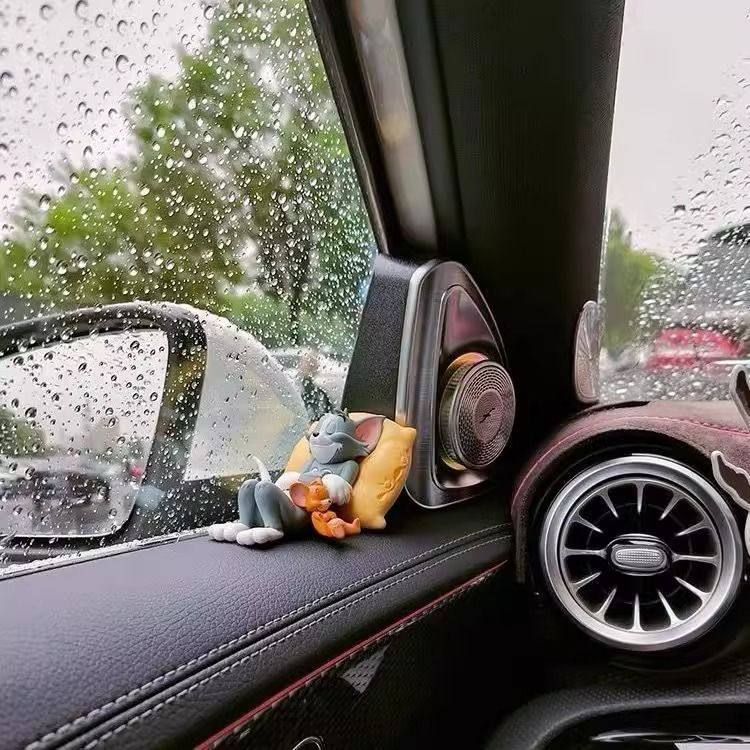 猫和老鼠汤姆杰瑞汽车载摆件车内装饰品可爱书桌面手办玩偶小摆件,淘宝优惠券,粉丝福利购,淘宝优惠卷