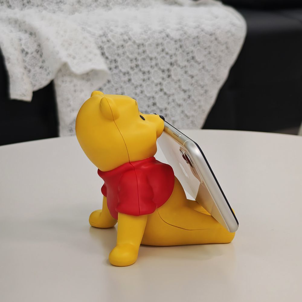 可爱手机支架手办动漫公仔模型懒人动漫风维尼熊卧室房间摆件桌面 - 图2