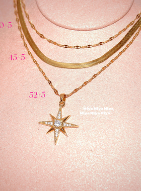 Wish许愿系列~八芒星项链毛衣链套装