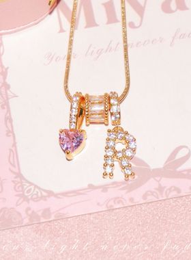 告白天使～ 字母定制系列 美高辣妹ina感字母项链