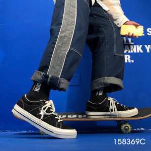 匡威男女鞋官网旗舰One Star经典休闲鞋板鞋低帮翻毛皮板鞋158369