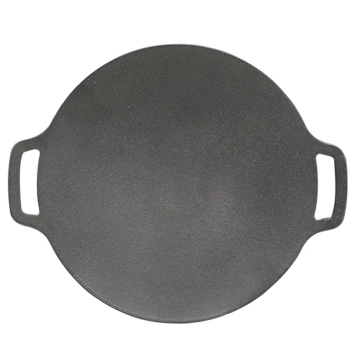 Корейская барбекю для барбекю -пшеница рис камень. Нежитая двойная железная тарелка Жареная каменная плита Блин