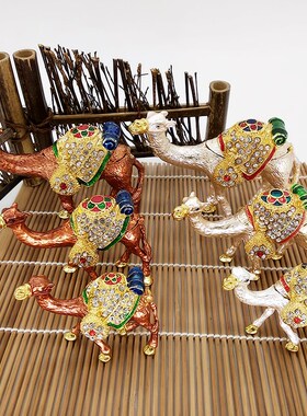 甘肃敦煌合金镶钻骆驼旅游纪念品