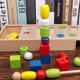 Beaded kindergarten hand-eye coordination Montessori early education children baby color shape cognitive puzzle area toy small class