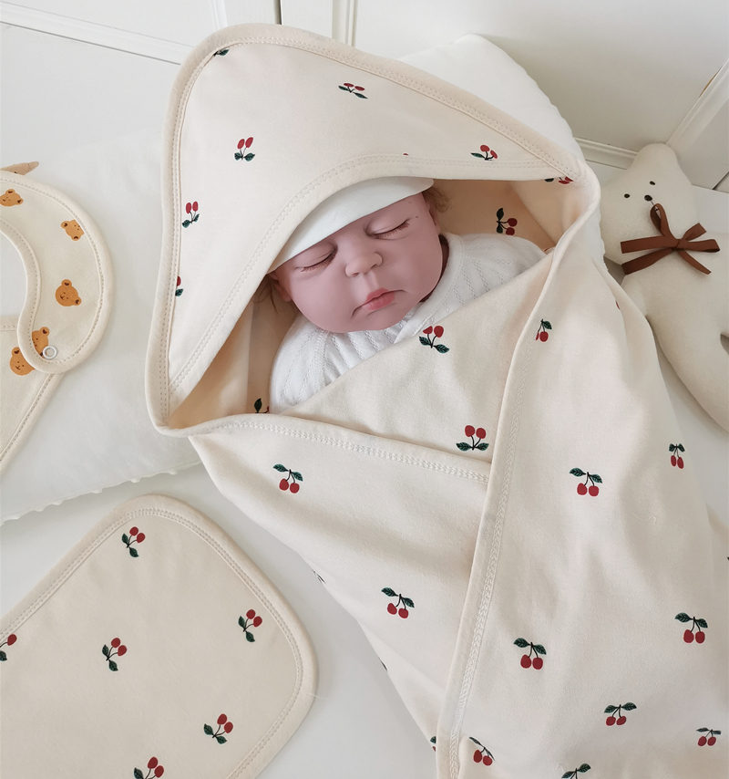 A类针织纯棉 新生儿抱被春夏款婴儿产房包单包裹布包被初生儿包单