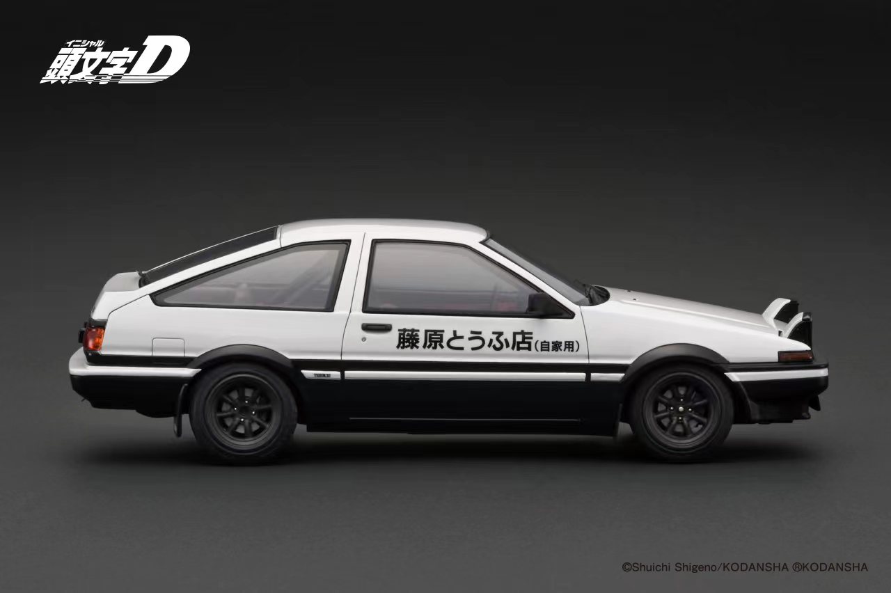 IG 1:18丰田Toyota Sprinter头文字地(AE86)树脂汽车模型摆件-图1