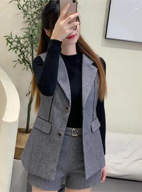 网红短裤矮个子套装女洋
