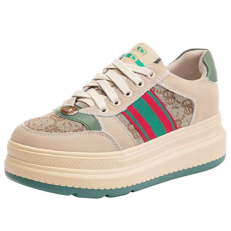 真皮厚底板鞋女2025春季新款内增高女鞋百搭透气休闲脏脏复古单鞋,淘宝优惠券,粉丝福利购,淘宝优惠卷