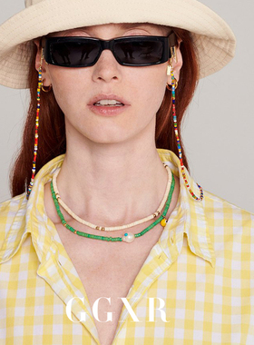 手工天然绿松石珍珠项链个性时髦